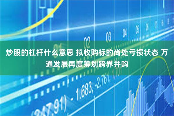 炒股的杠杆什么意思 拟收购标的尚处亏损状态 万通发展再度筹划跨界并购